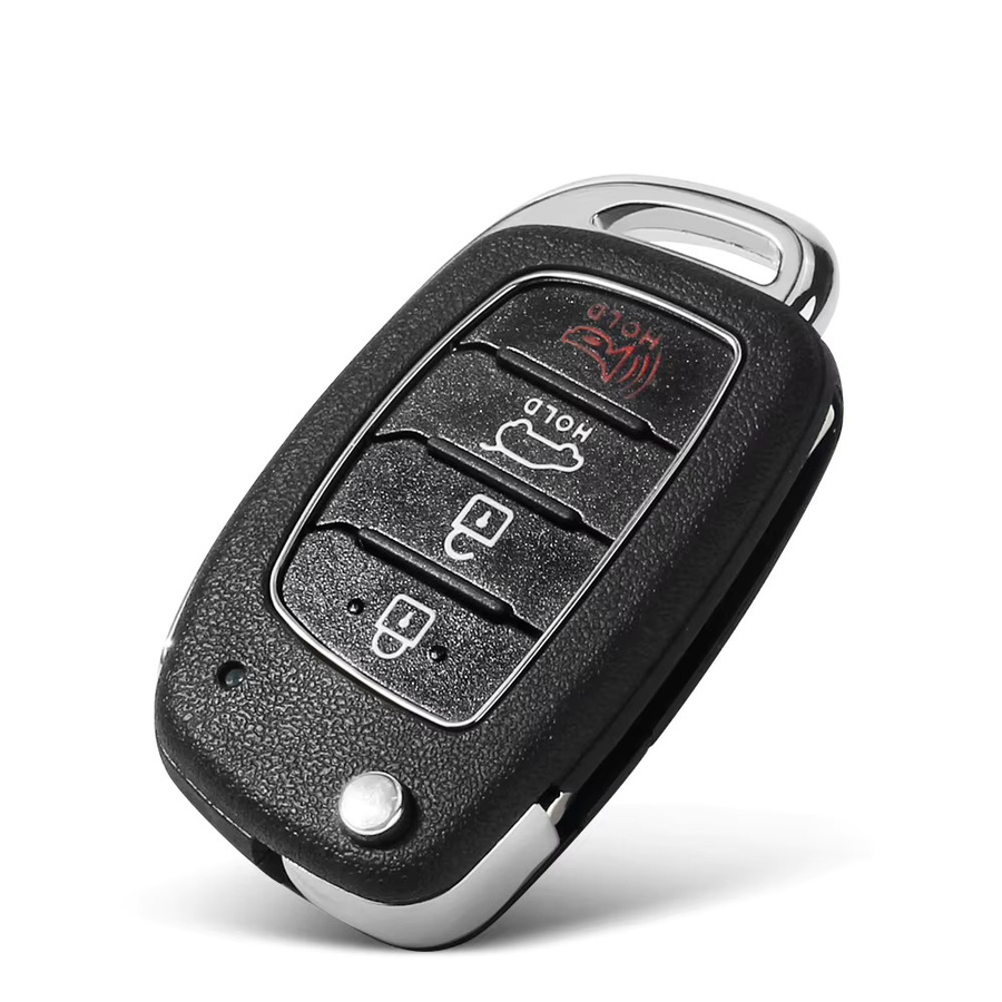 Keyyou Autoschlüsselhülle mit Fernbedienung für Hyundai Solaris Creta ix25 Kona Tucson Sonata i40 ix35 i20 ix45, Schwarz - Bild 2