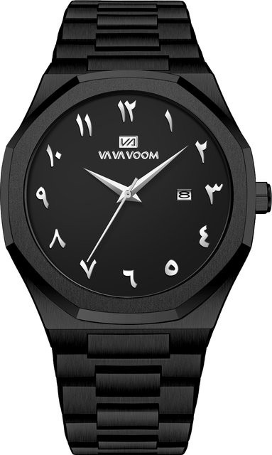 VA VA VOOM Armbanduhr, Quarz, Edelstahl, Schwarz, Herren - Bild 1
