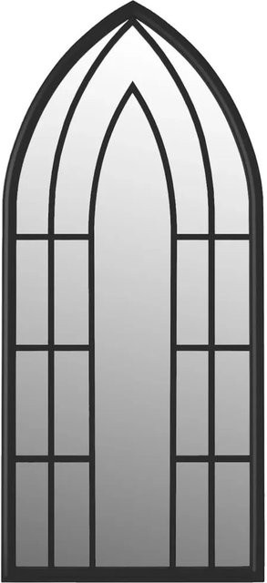 vidaXL Wandspiegel Schwarz aus Metall und Glas in Antik-Optik, Breite: 100 cm, Höhe: 45 cm - Bild 1