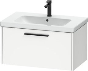 Duravit Waschtischunterschrank D-Code mit 1 Auszug in Weiß und Schwarz, B/T/H: 78,4 x 40 x 46 cm - Bild 1