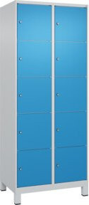 C+P Schließfachschrank Classic PLUS mit 2 Abteilen, Farbe Lichtgrau und Lichtblau, B/T/H: 80 x 50 x 195 cm - Bild 1