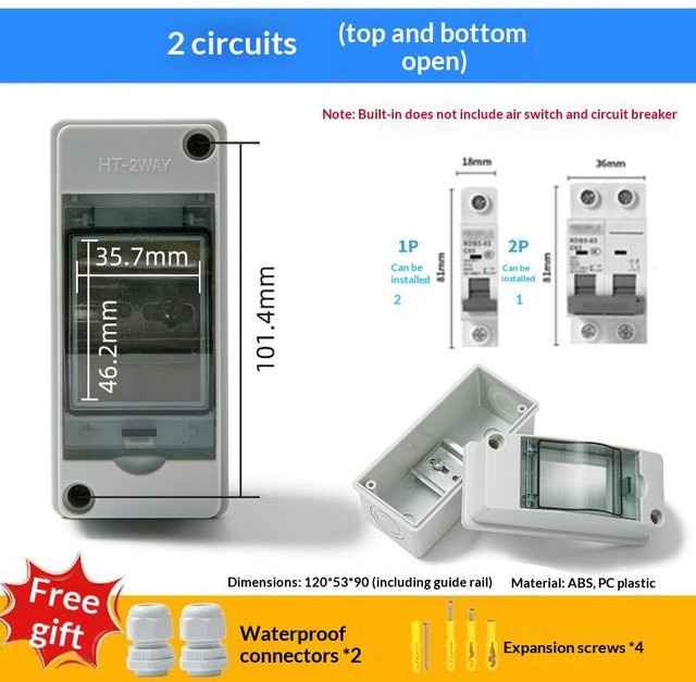 Wolfman Elektrische Anschlussdose HT IP65 Wasserdicht Außenverteilerschalterkasten in Weiß - Bild 1