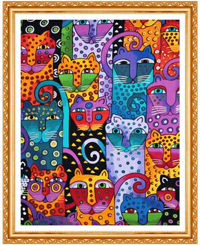 FIYO Diamond Painting Set Motiv Süßer Katze, Mehrfarbig, B/H: 30 x 20 cm - Bild 1