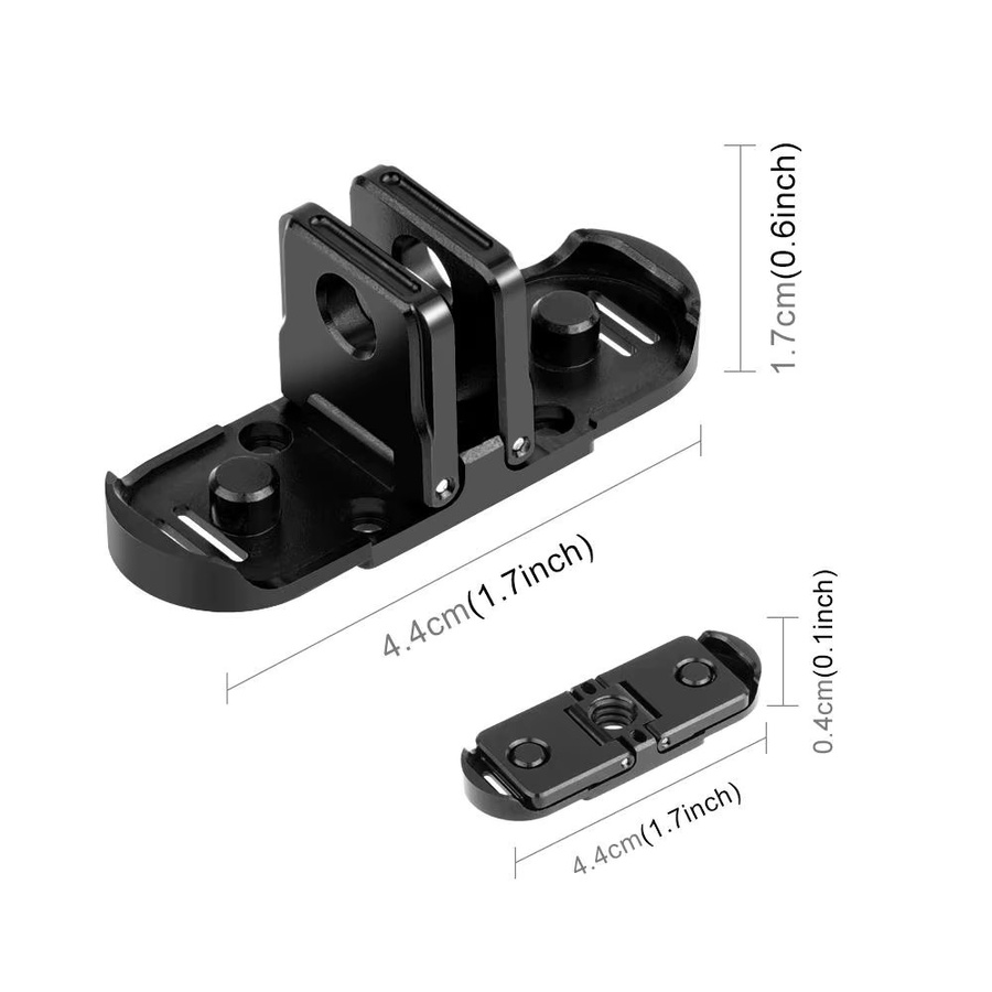 PULUZ Schnellverschluss-Magnet-Klappbasisadapter für GoPro HERO 12, 11, 10, 9, 8 und Max in Schwarz - Bild 4