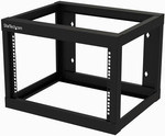 StarTech.com Wandmontage Netzwerk-Rack 6U, offener Rahmen mit 2 Pfosten, Schwarz - Bild 1
