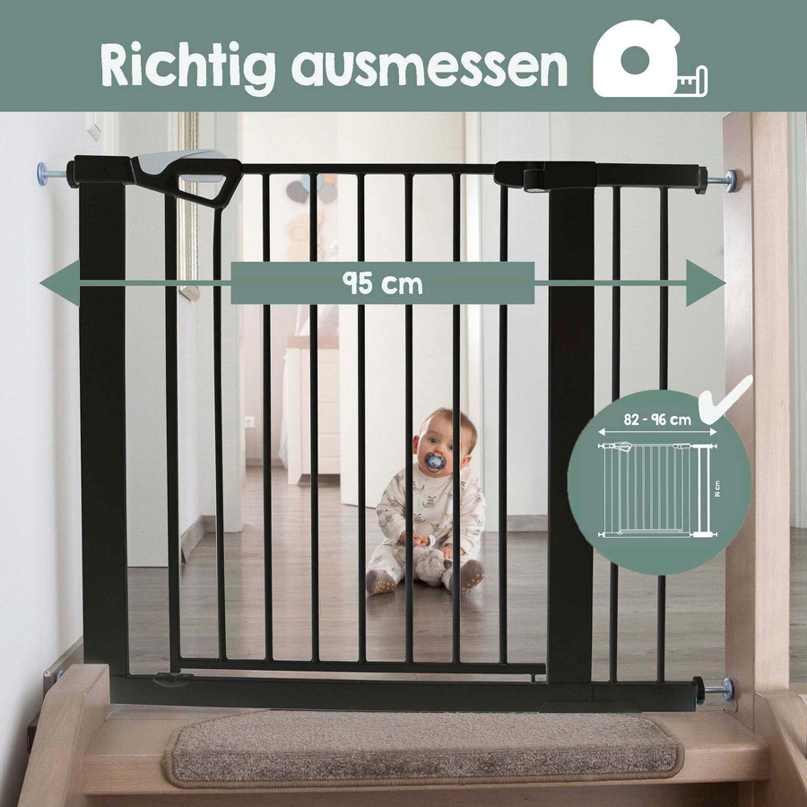 Roba Türschutzgitter Metall easySafe+ in Schwarz - Bild 3