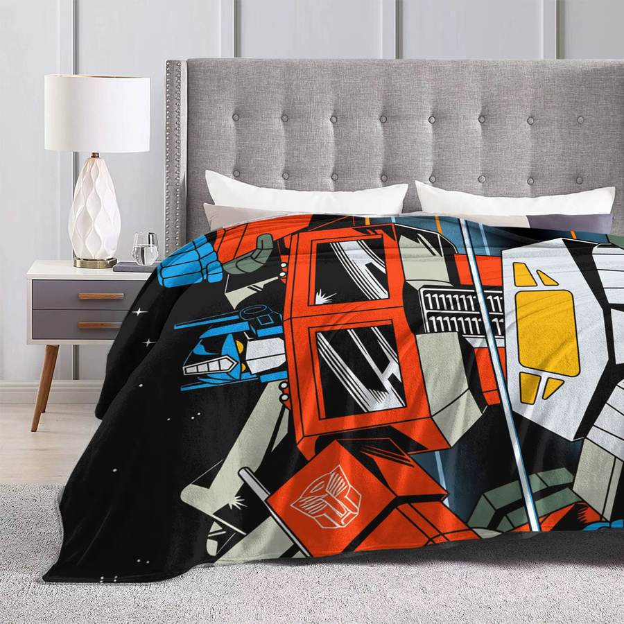Warme Flanell-Decke Transformers Autobots von Potdemiel in Multicolour für Büro, Reise und Sofa - Bild 3