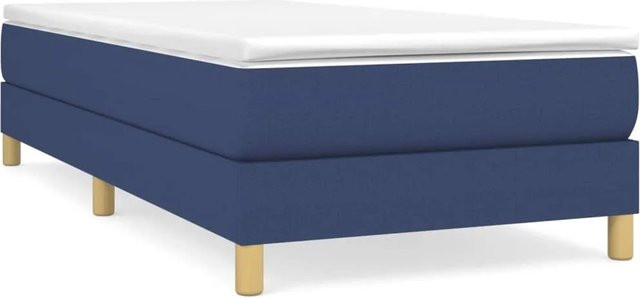 vidaXL Boxspringbett Blau aus Stoff mit B/T/H: 90 x 200 x 25 cm - Bild 1