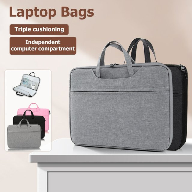 Stoßfeste Laptop-Hülle als ultradünne Business-Aktentasche für Notebooks von 11 bis 16 Zoll in Schwarz oder Grau - Bild 1