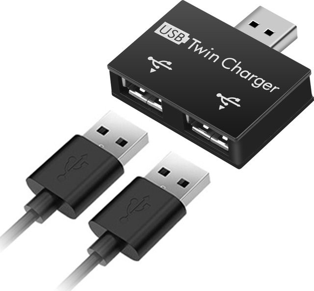 USB Hub Adapter kebidumei USB 2.0 Splitter Konverter in Schwarz für Huawei Xiaomi Macbook Pro - Bild 1