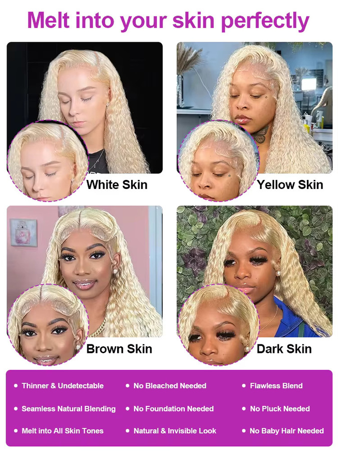 HJ WEAVE BEAUTY Perücke, Wasserwelle, Honigblonde, Damen - Bild 4