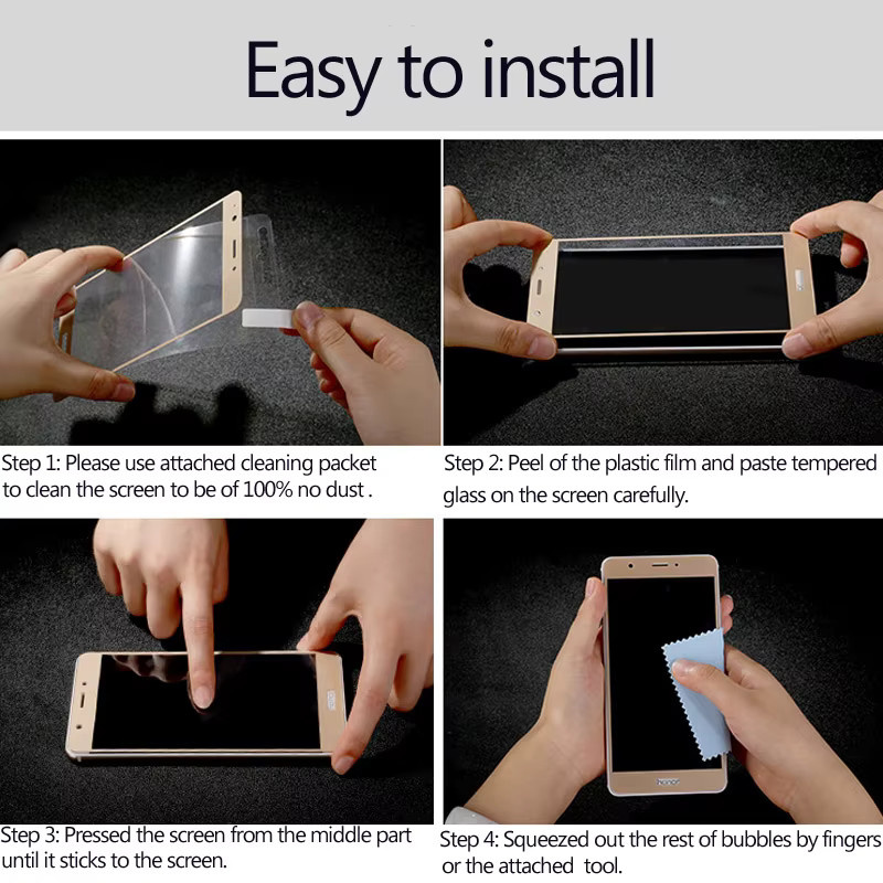 4-in-1 Schutzset für Honor Magic 6 Lite mit gehärtetem Glas Display-Schutz und Objektiv-Glas in Transparent - Bild 4