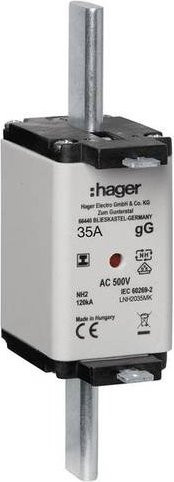 Hager NH-Sicherung LNH2035MK 35A, 3 Stück, Weiß - Bild 1