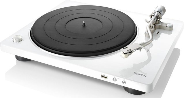 Denon DP-450USB Plattenspieler in Weiß mit USB-C und Riemenantrieb - Bild 1