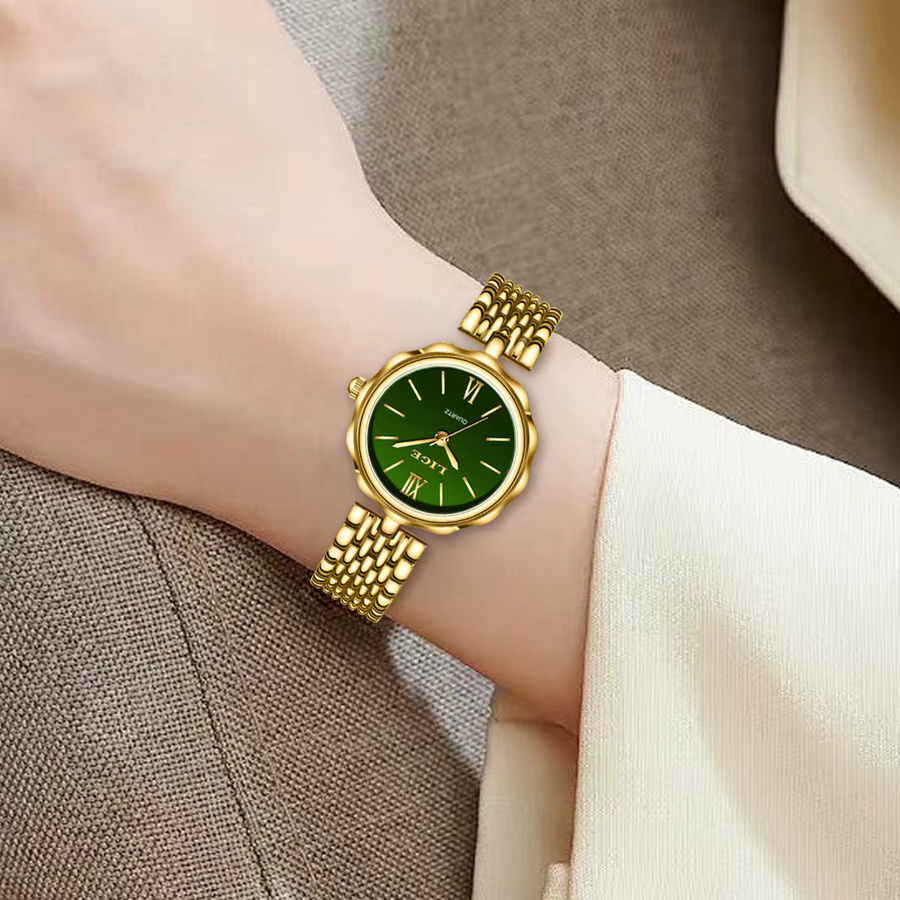 LIGE Armbanduhr Quarz, Edelstahl, Gold, Damen - Bild 5