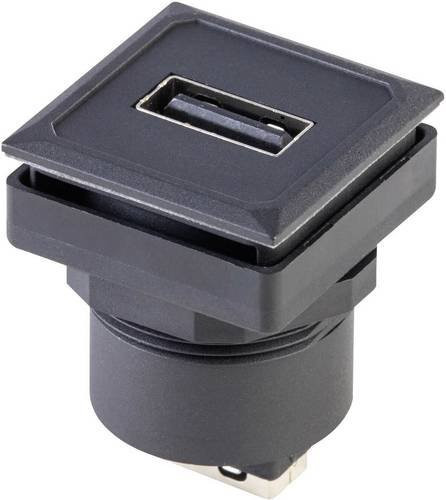 Georg Schlegel USB-Buchse twin quadratisch OKTRON-JUWEL Koppler Buchse Typ A in Schwarz - Bild 1