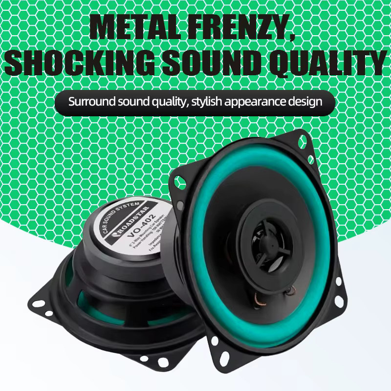 Q-PERTORS 4 Zoll Auto Koaxial Lautsprecher 100W HiFi Full Range Subwoofer in Multicolour - Bild 2