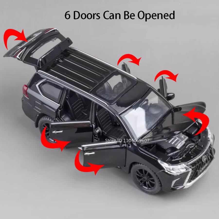 XMD LX570 Modell Spielzeugauto, 1:32, mit Licht und Sound, Metall, Gummi - Bild 2