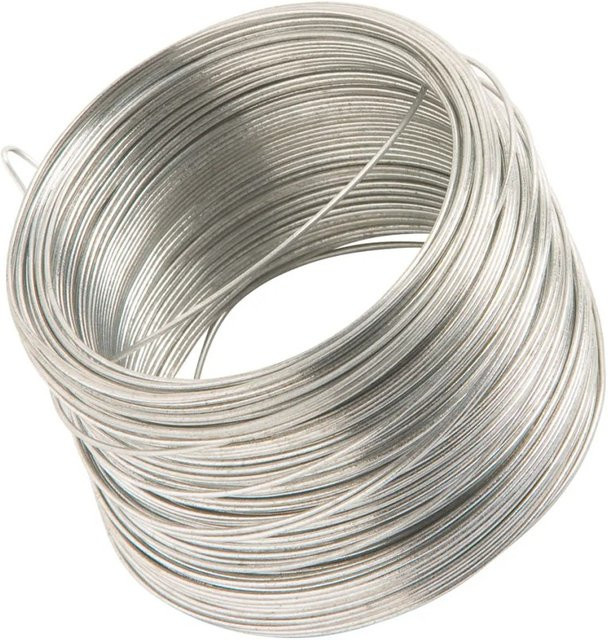Verzinkte Drahtspule von GAH Alberts aus Stahl, Farbe: Silber, Stärke: 1,1 mm, Länge: 50 m - Bild 1