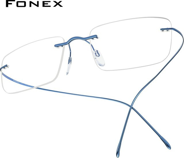FONEX 85634 Korrektionsbrille, randlos, quadratisch, Titan, Unisex - Bild 1
