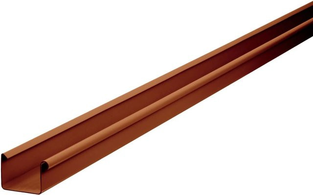 Inefa Kastenrinne aus PVC für die Dachentwässerung, Farbe: Braun, Nennweite: 83 mm, Länge: 200 cm - Bild 1