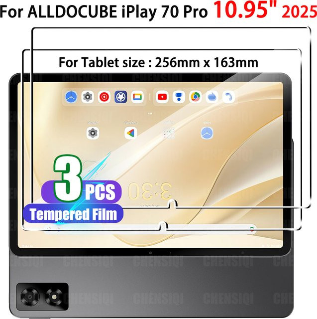 ALLDOCUBE iPlay 70 Pro (10,95 Zoll) Displayschutzfolie aus gehärtetem Glas, HD Klar, 9H Härte, transparent - Bild 1