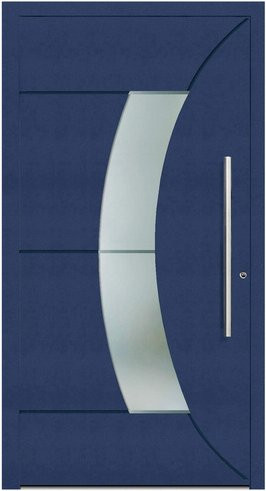 KNOCK Aluminium-Haustür Terra Nova in Stahlblau mit Glaseinsatz und RC2-Schutz, B/H: 100 x 200 cm - Bild 1
