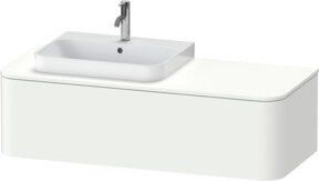 Duravit Waschtischunterschrank Happy D.2 Plus in Weiß Matt mit Becken links, B/T/H: 130 x 55 x 35,4 cm - Bild 1