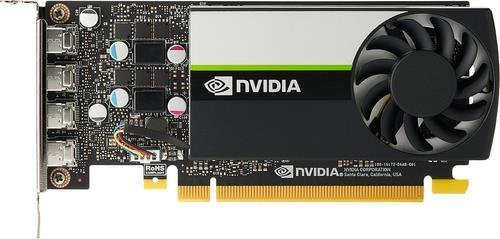 HP NVIDIA T1000 Workstation-Grafikkarte mit 8GB GDDR6, PCIe 3.0 x16 und 4 x Mini DisplayPort in Schwarz - Bild 1