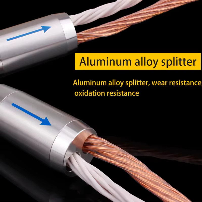 YYAUDIO High-End 7N OCC 8TC Lautsprecherkabel mit vergoldeten Bananensteckern in Gold - Bild 4