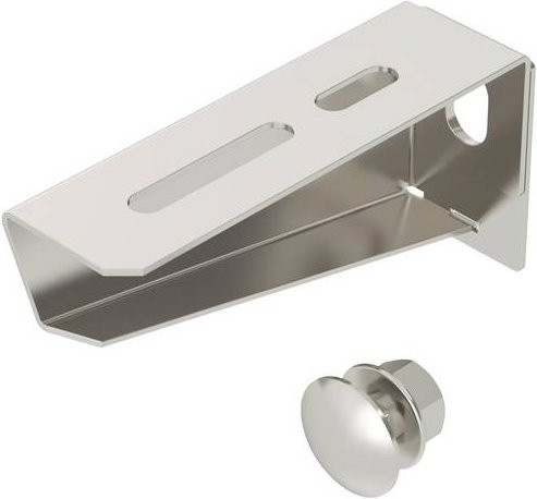 OBO Bettermann Wand- und Stielausleger Befestigungs-Set aus Edelstahl in Silber, 30 Stück - Bild 1