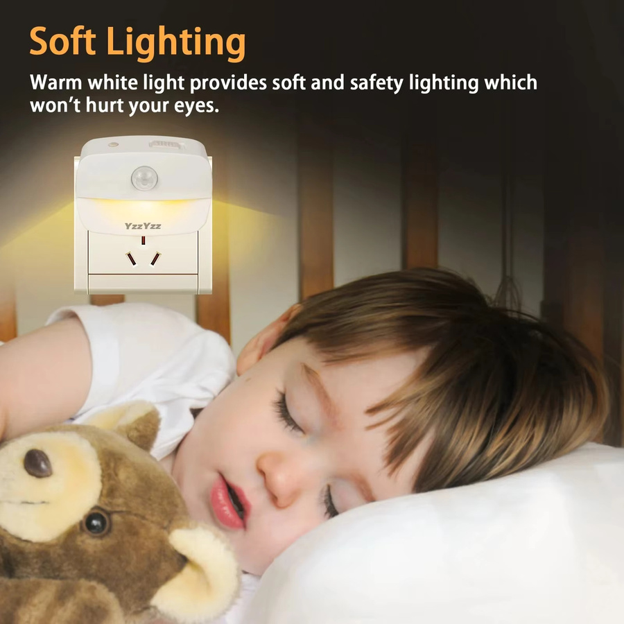 ATcomm LED Nachtlicht mit Bewegungssensor in Weiß für Kinderzimmer, Schlafzimmer, Flur und Treppen mit warmweißem Licht - Bild 4
