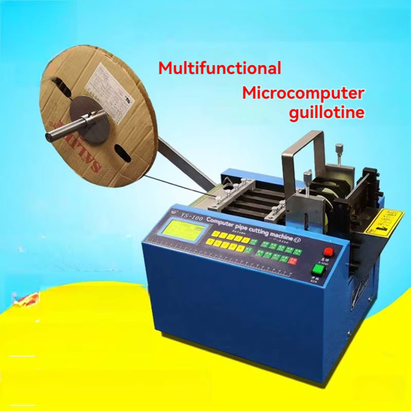 KOTUMY Vollautomatische Schneidemaschine für Wärmeschrumpfschlauch, Silikon- und PVC-Schläuche in Blau - Bild 3