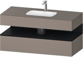 Duravit Einbauwaschtisch-Möbel-Set Qatego in Grau, B/T/H: 120 x 55 x 60 cm - Bild 1