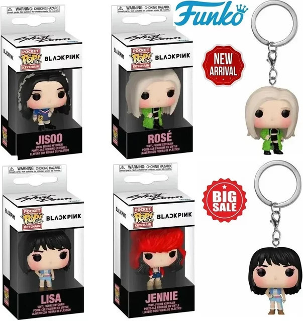 Funko Pop Black Lisa Jisoo Rose Jennie Rosa, Schlüsselanhänger, Schwarz - Bild 1