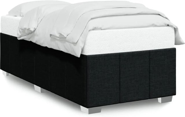 vidaXL Bettgestell mit Stoffbezug in Schwarz, B/T/H: 80 x 200 cm - Bild 1