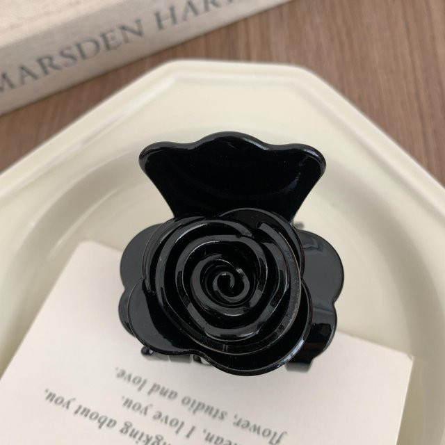 Haarspange 3D-Rosenblüten, schwarz, Damen - Bild 1