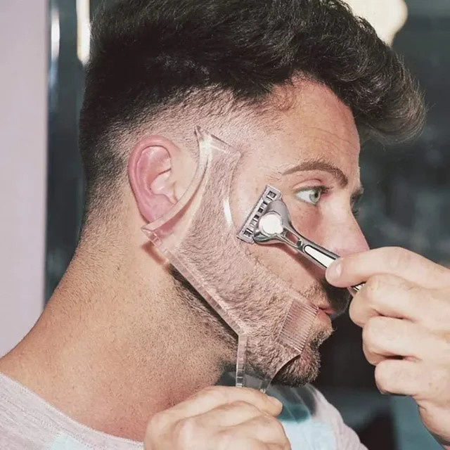 RUZOFO Bart-Styling-Vorlage, Schablone und Bartkamm für Herren - Bild 1