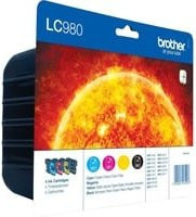 Brother LC980 MultiPack Druckerpatronen Set mit Schwarz, Cyan, Magenta und Gelb - Bild 1