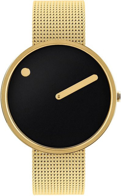 Picto Armbanduhr, Quarz, Edelstahl, Schwarz, 40 mm, Unisex - Bild 1