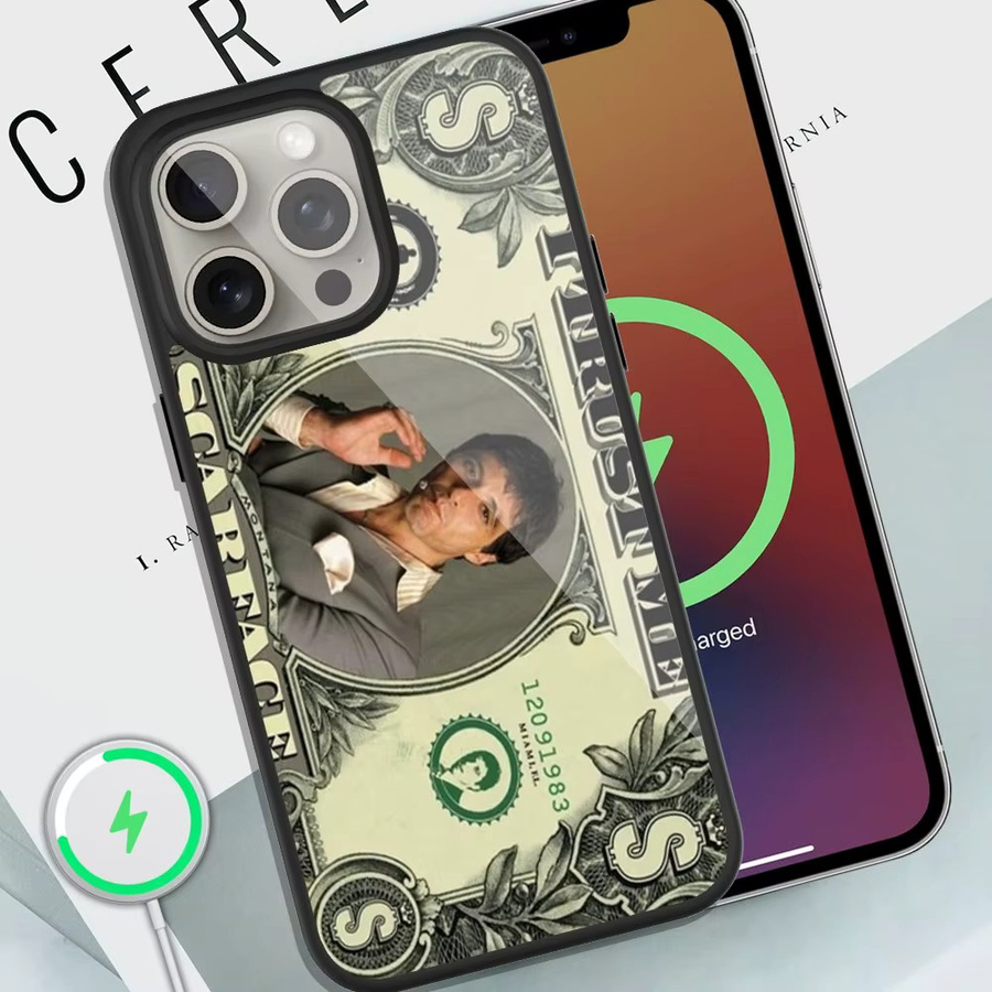 Handyhülle Scarface Tony Montana mit MagSafe Magnet für iPhone 11 12 13 14 15 Pro Max Plus Multicolor - Bild 2