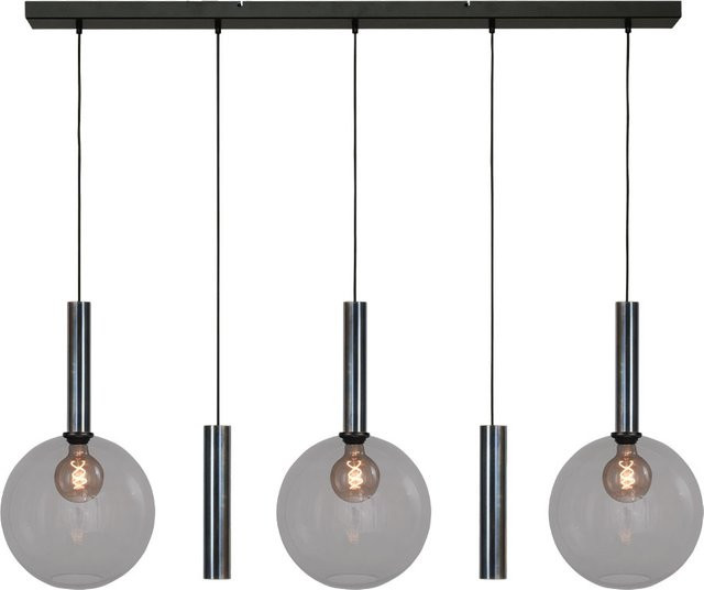 Masterlight Bella 2 3/2 Pendelleuchte 5-flammig in Grau mit kugelförmigen Glas-Elementen - Bild 1