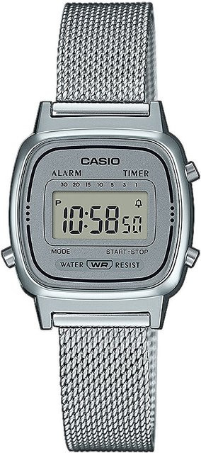 Casio Digitaluhr, Quarz, Edelstahl, Silber, 25 mm, Damen - Bild 1