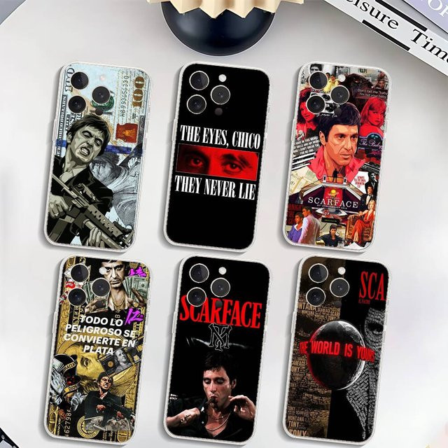 Coll-S Scarface 1983 Pacino Movie Handyhülle Transparente Weiche Schutzhülle für iPhone 17 16 15 14 13 12 11 Pro Max Mini - Bild 1