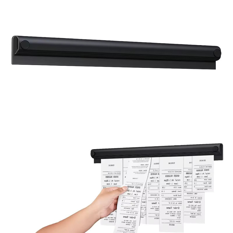 Multifunktionaler Kassenbonhalter aus Metall für Restaurants und Büros, Schwarz, Höhe: 30 cm - Bild 5