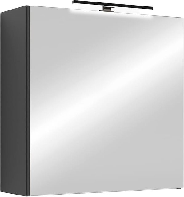 byLIVING Spiegelschrank SPREE in Anthrazit mit LED-Beleuchtung und Soft-Close-Türen, B/H/T: 60 x 60 x 15 cm - Bild 1
