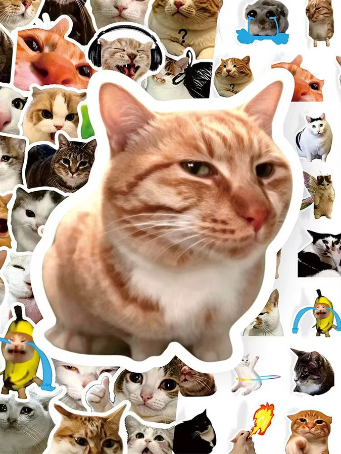 Rspctou Katzen-Graffiti-Aufkleber, Kawaii Cartoon-Aufkleber, multicolour - Bild 4
