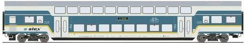 Roco H0 Doppelstockwagen DBpz 2. Klasse Alex der Länderbahn GmbH Zugziel Hof Hbf 6220104 - Bild 1