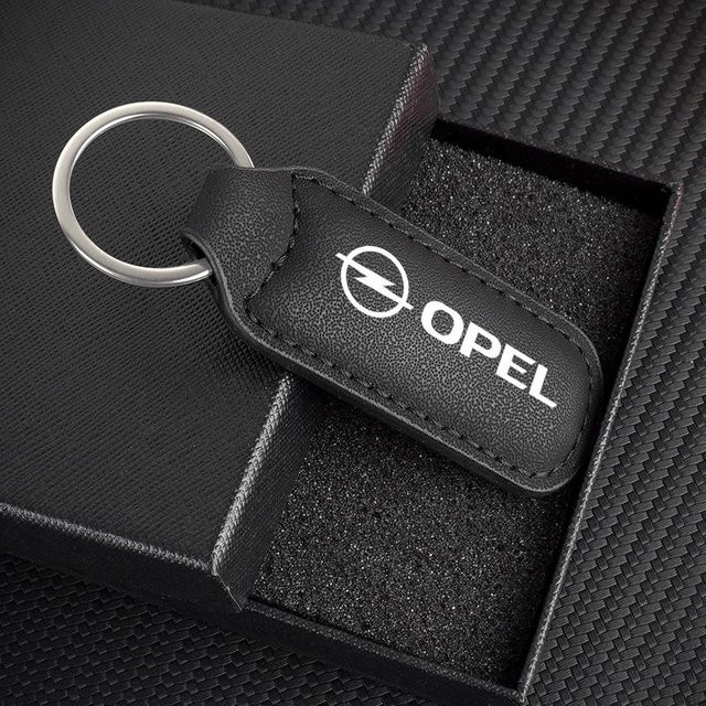 Opel Schlüsselanhänger, Leder, Metall, Schwarz, Unisex - Bild 1