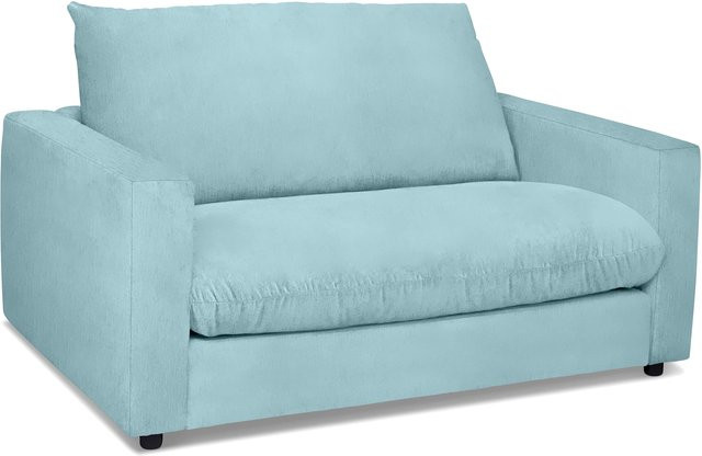 Sessel Sansibar Wangerooge in Blau und Türkis mit Armlehnen, modern gepolstert, B/T/H: 146 x 107 x 81 cm - Bild 1